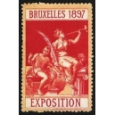 Bruxelles 1897 Exposition (Trompeterin - rot rosa Rand)